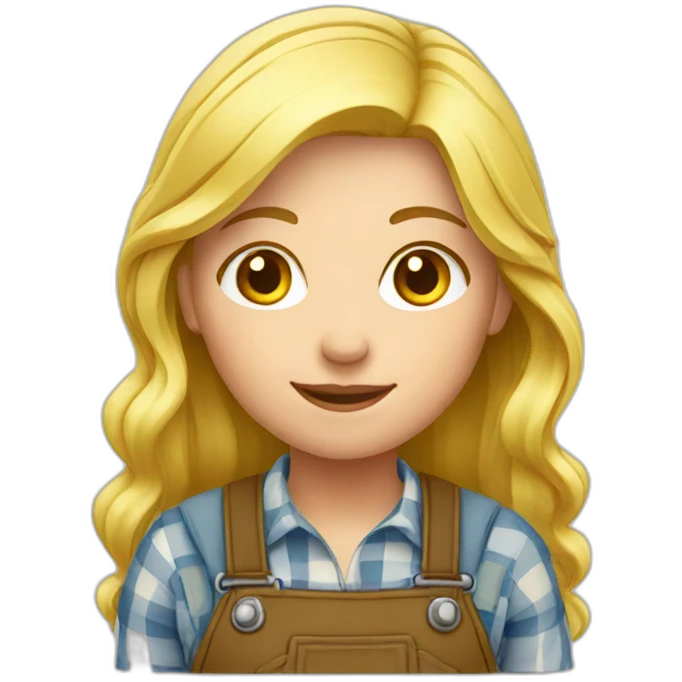 Farmer girl blond emoji