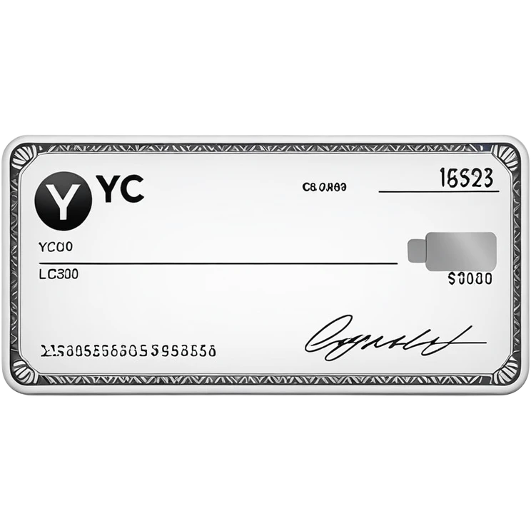 bank check for yc company emoji