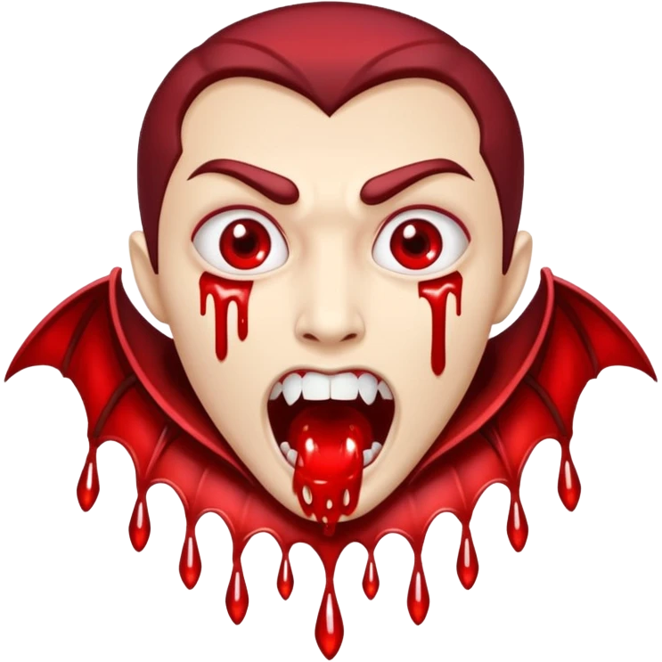 Vampire fangs dripping blood just the teeth  emoji