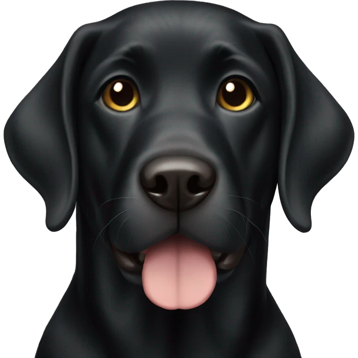 Black lab dog  emoji