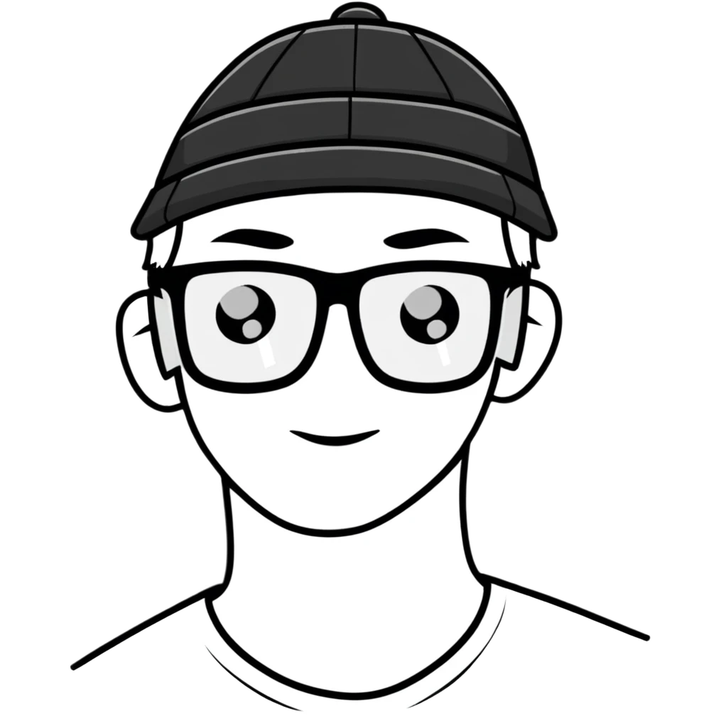 guy in glasses and a black cap emoji