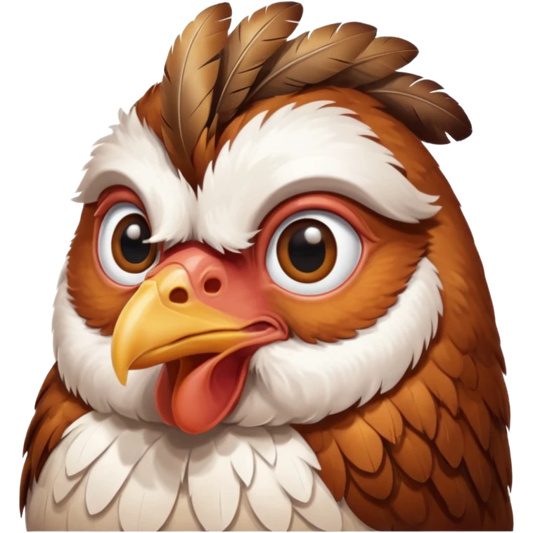 Gallina con un occhio emoji
