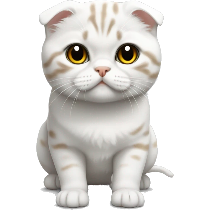 Scottish fold white  emoji