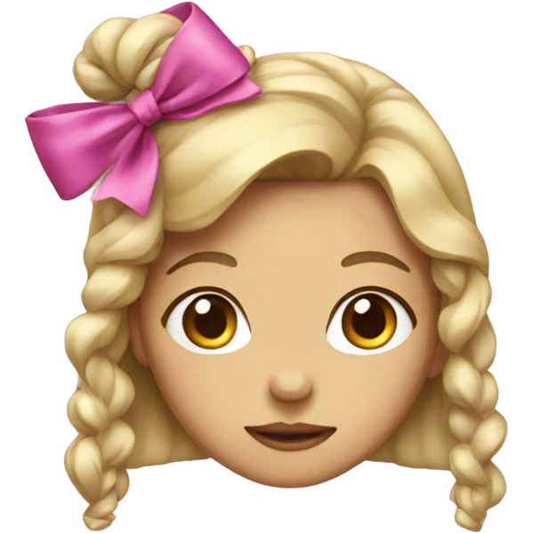 Girl with a bow emoji