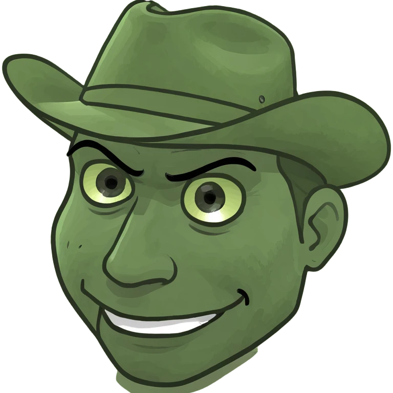 Really grumpy, skinny looking old man with a cow boy hat  emoji