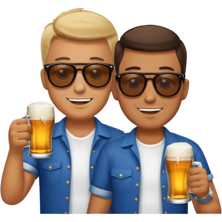 Zwei Männer mit Bier emoji