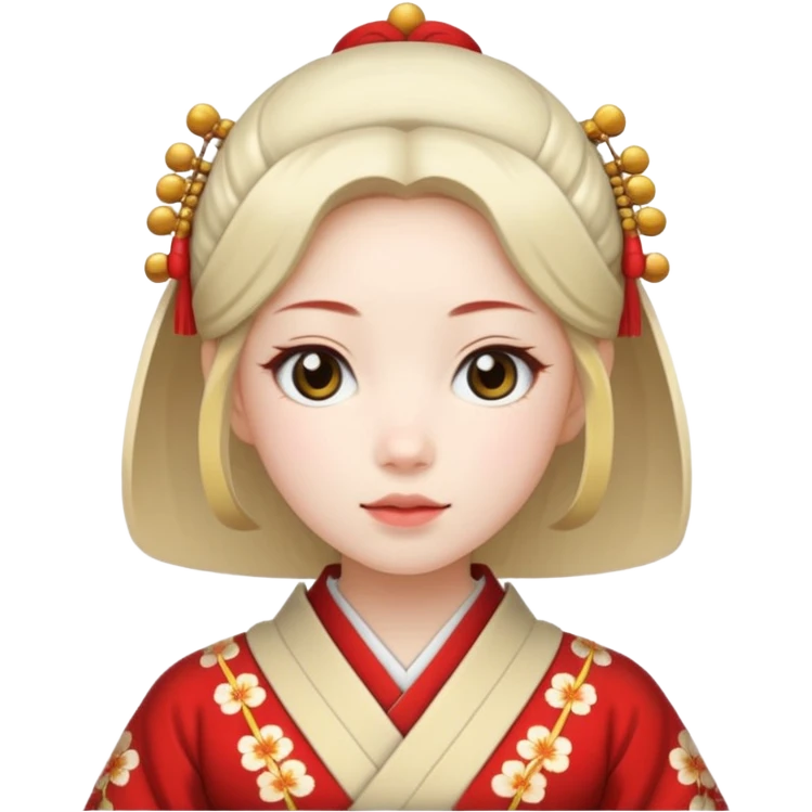 japanese girl in traditional costume emoji