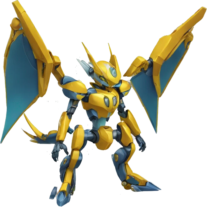 Futuristic Mechanical Pokémon-Medabot-Dragon full body emoji