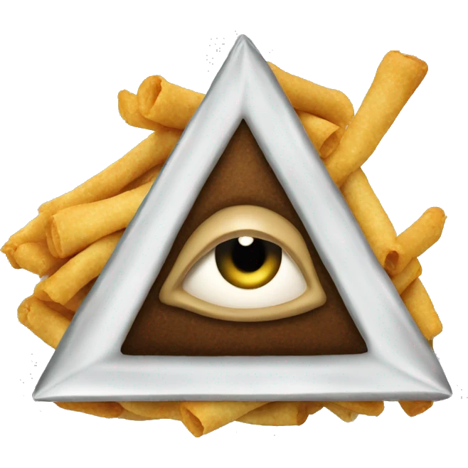 Illuminati triangle holding eat emoji