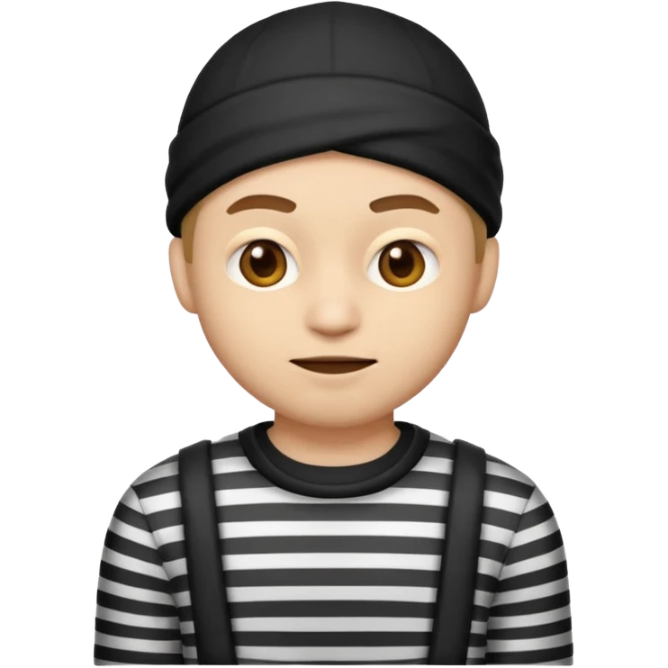 A theif robber emoji,Stripped shirt. emoji