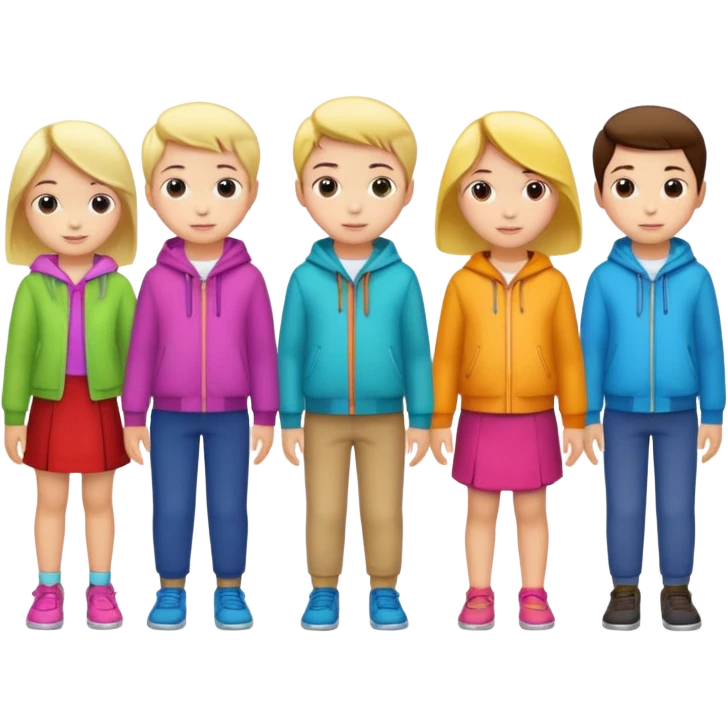 Kids turning around emoji