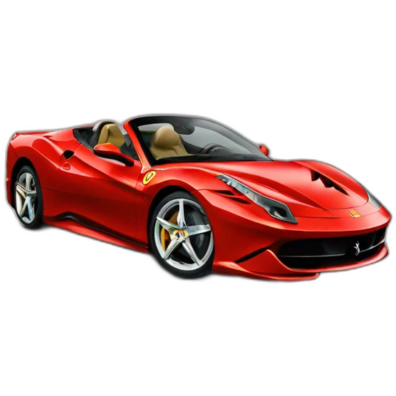 Red car Ferrari emoji