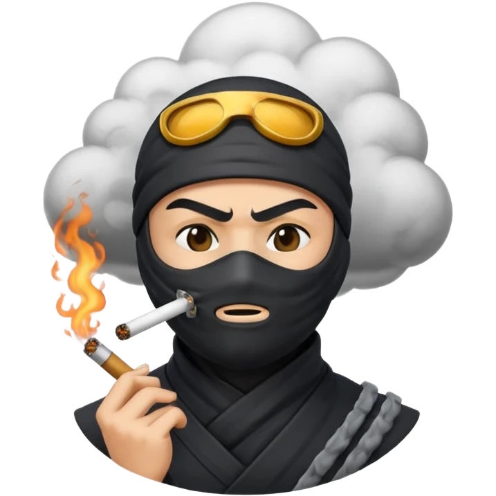 ninja emoji smoking  emoji
