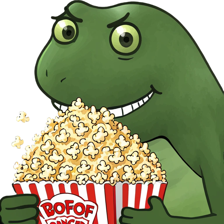 Dancer eating popcorn emoji