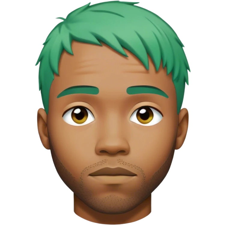 frank ocean with green hair  emoji
