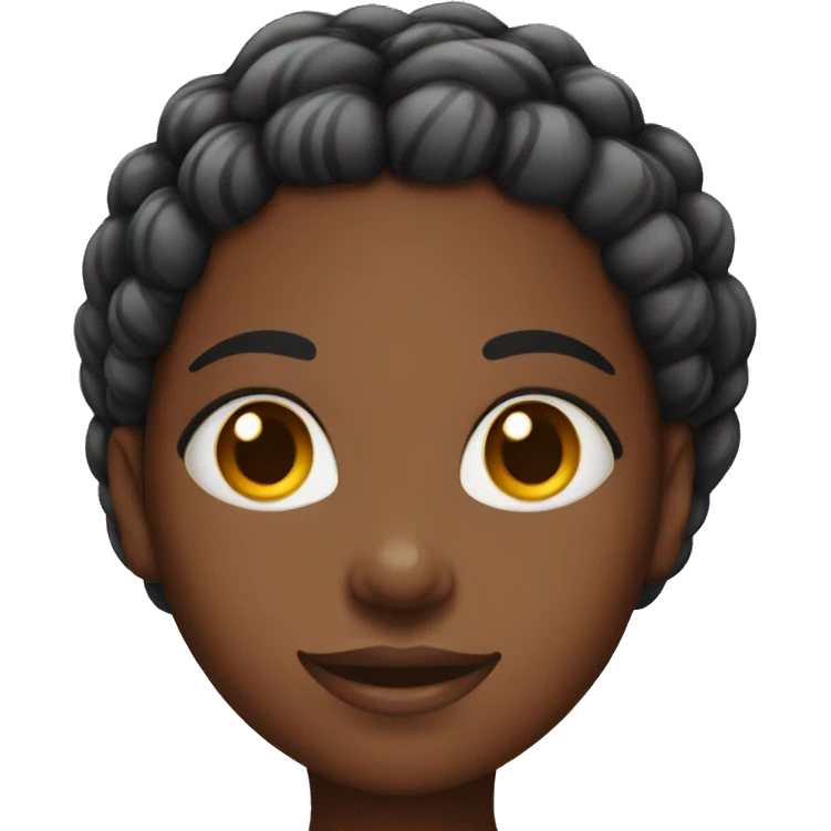 Black girl with red braids emoji