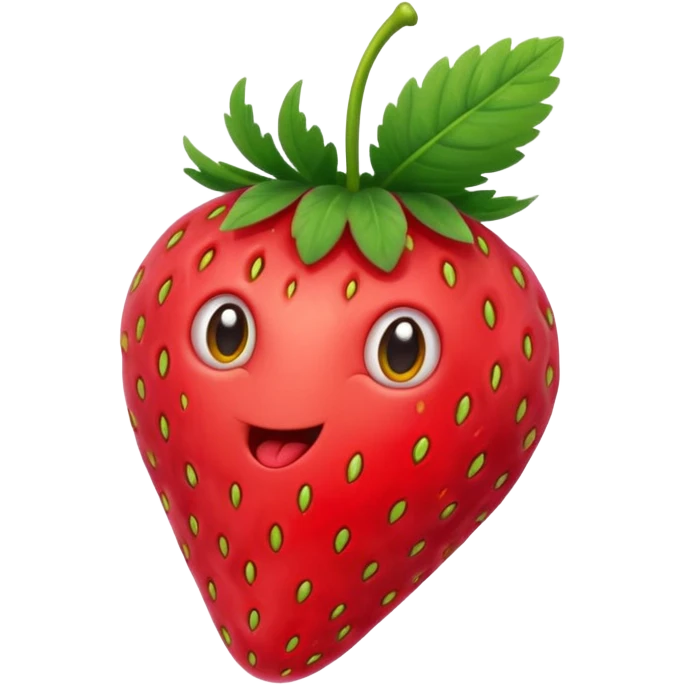 Worm in strawberry emoji emoji