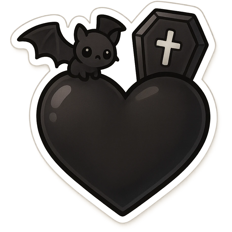 Goth black object emoji