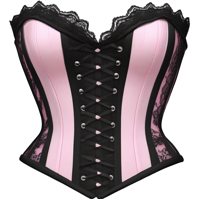 Corset black and pink  emoji