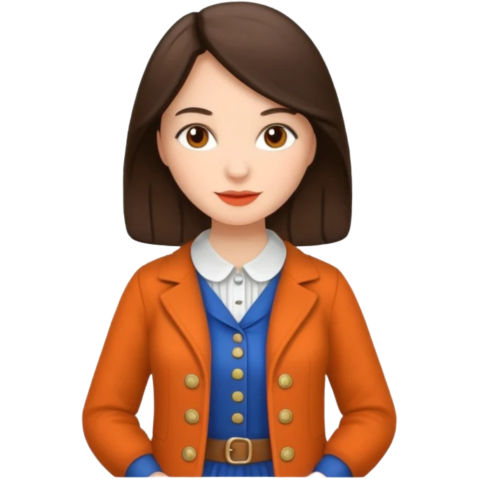 brunette woman with dutch clothing emoji