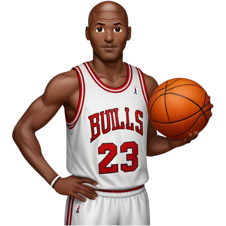 Michael Jordan holding a Basketball  emoji