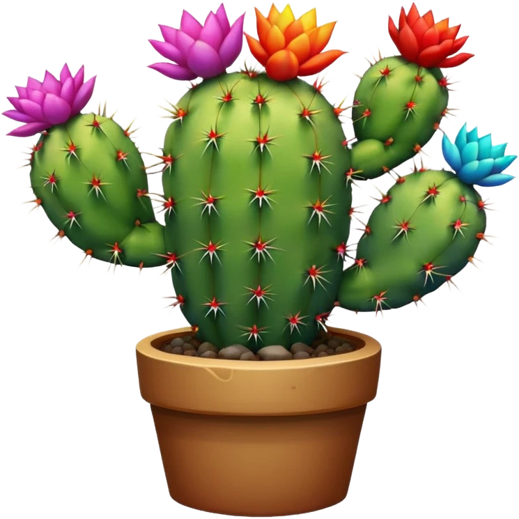 Rainbow cactus emoji