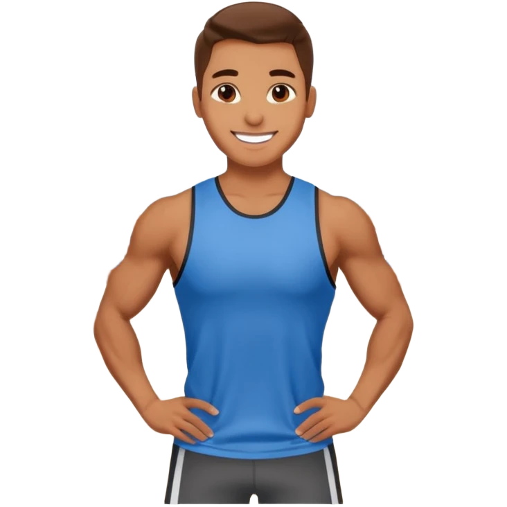 the personal trainer teaching students at the gym emoji