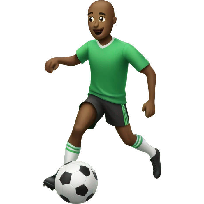 Course playing soccer emoji