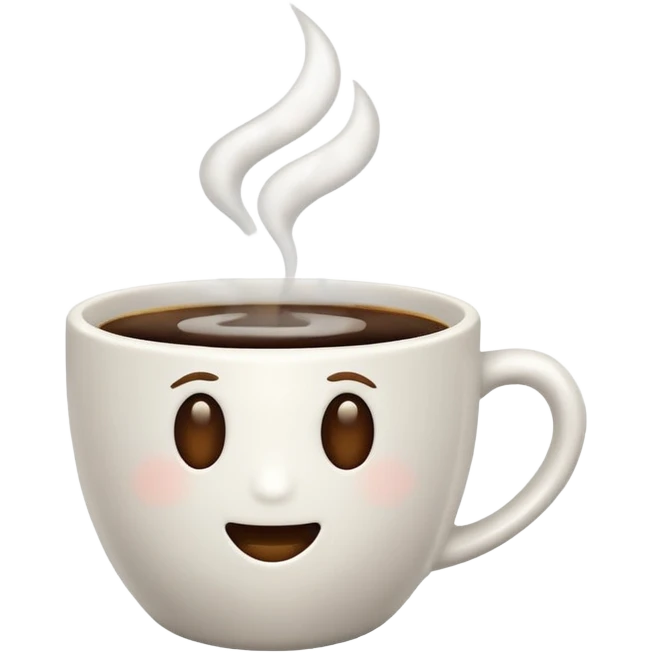 Coffee cup no face emoji