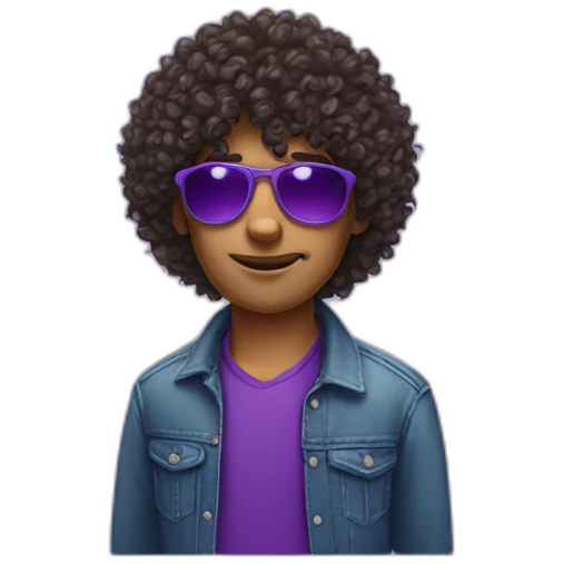 curly-hair-purple-cool-guy-round-star-sunglasses emoji