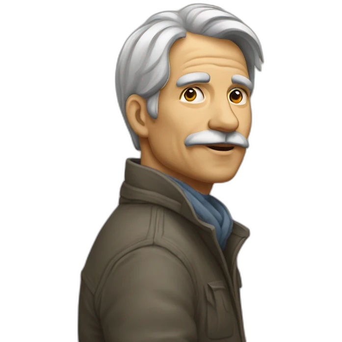 Peintre sur échelle emoji