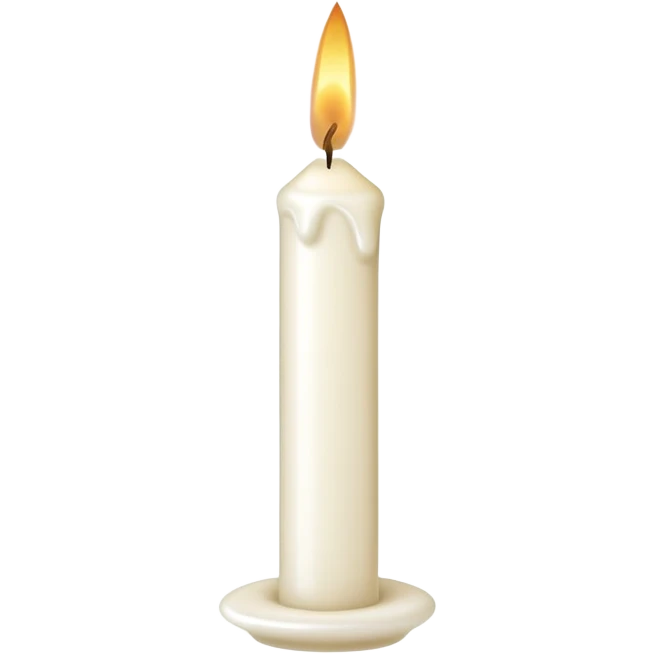 Beautiful and elegant number 1 as a birthday candle  emoji