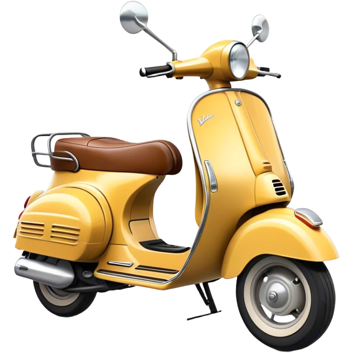 Cinematic Realistic Vespa Pop Culture Emoji, depicted as a sleek vintage scooter symbolizing Italian style rendered with dynamic detail and retro lighting. emoji