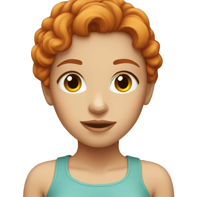 Beautiful girl with ginger hair emoji