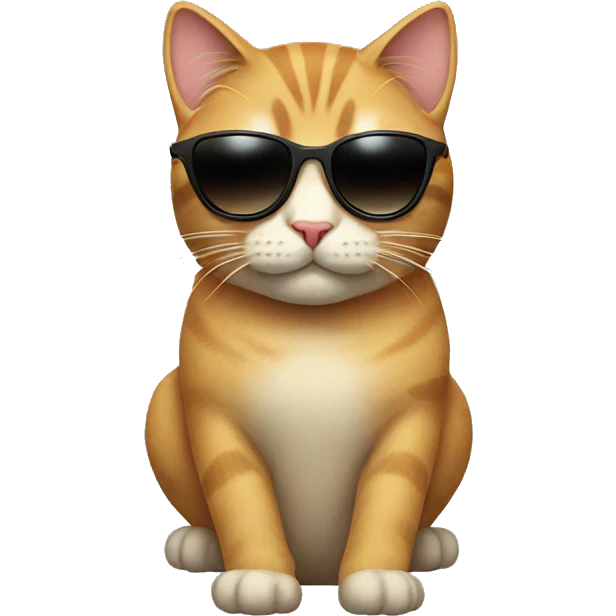 Cat with sunglasses emoji