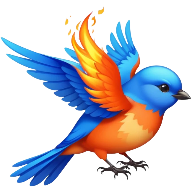 🧡🩵🐦‍🔥 emoji
