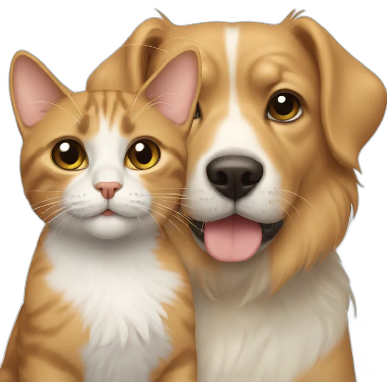 Cat and dog emoji