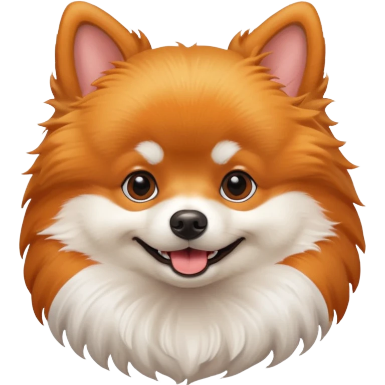 happy Pomeranian dog iOS Style emoji
