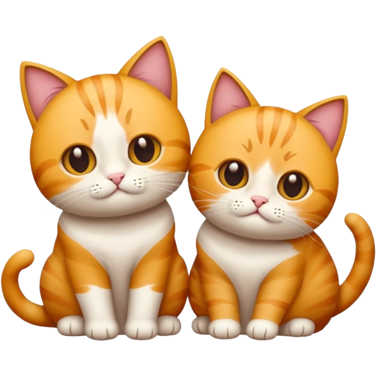 quero um emogi de dois gatos e uma criança emoji