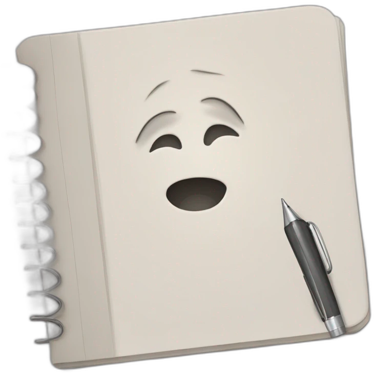 escribiendo en cuaderno emoji