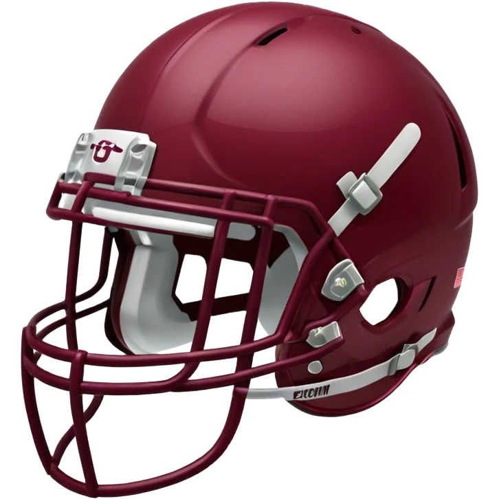 College football player helmet in maroon color remove jersey emoji