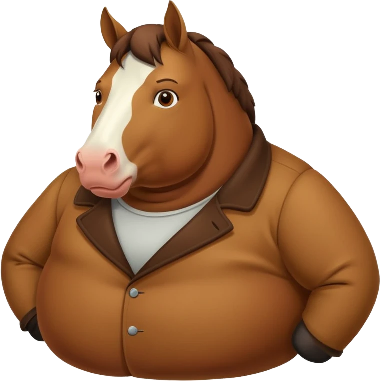Obese fat horse  emoji