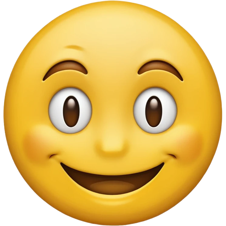 Half yellow half brown. No background. Make it look like an emoji. In smiley format. No hair emoji