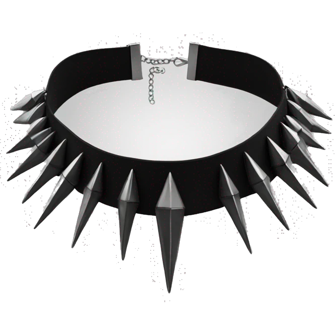 Black choker necklace with spikes emoji