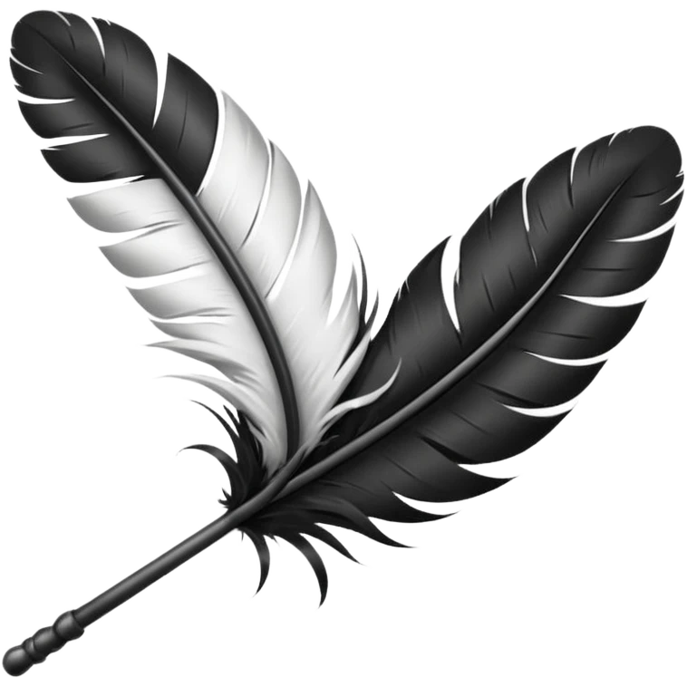 black and white bar feathers  emoji
