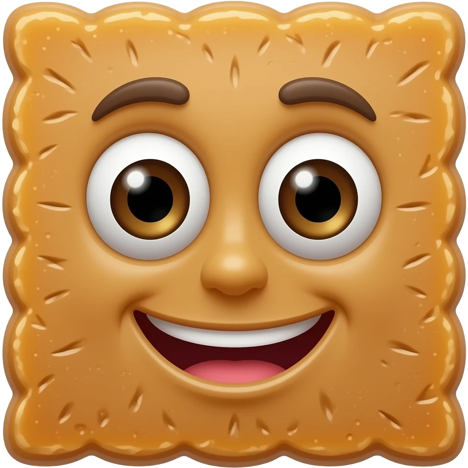 Create an emoji of kaju katli. Give it eyes and a smiling face emoji