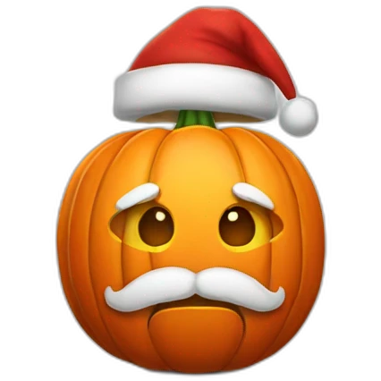 santa halloween pumpkin emoji