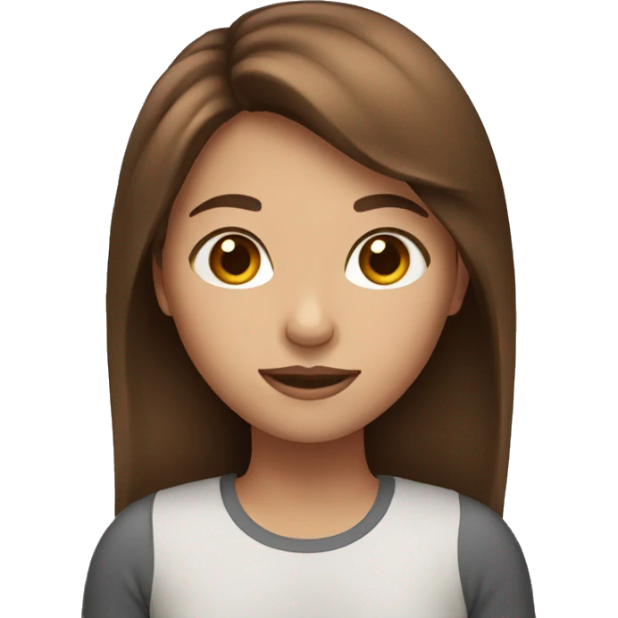 Girl with brown hair  emoji