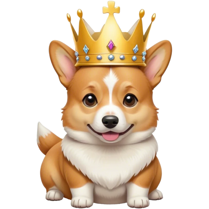 corgi with crown emoji