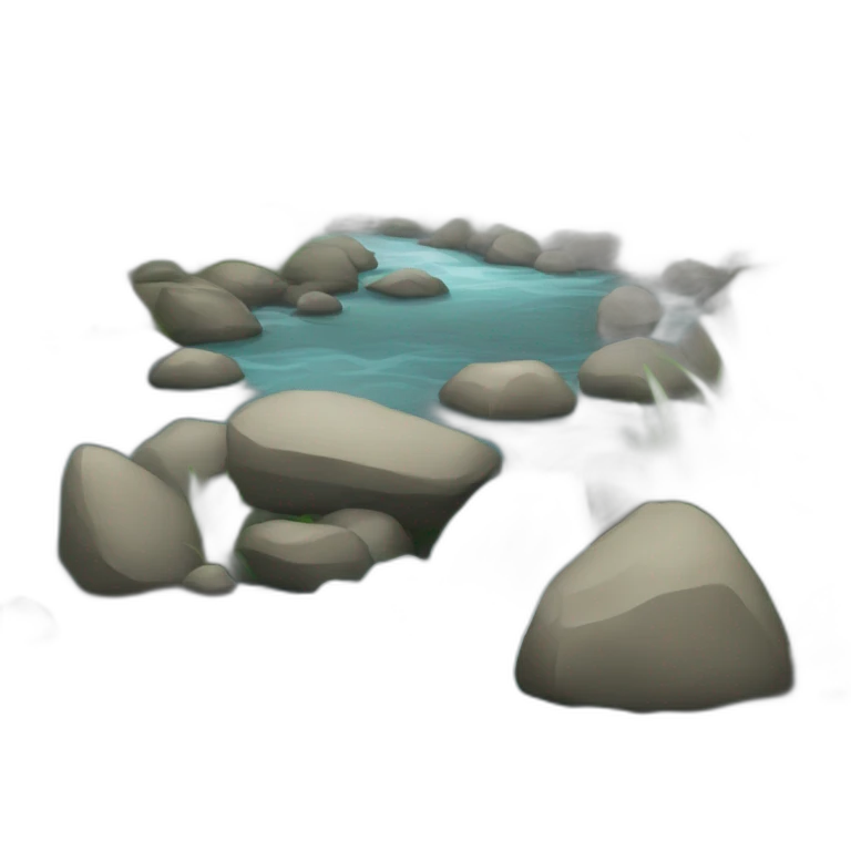 headwater stream with riparian forest emoji
